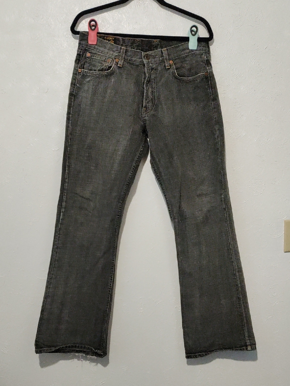 Lucky Brand Men's Charcoal Gray Bootcut Jeans